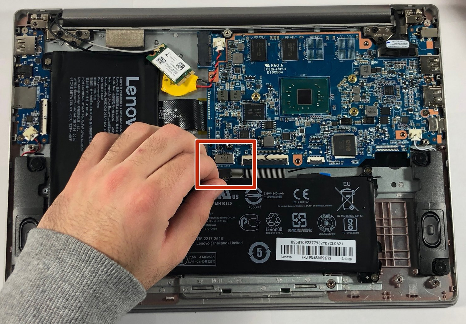 Internal Photo of Lenovo Ideapad 120S 11IAP Air14IKBR AIR15ARR Gray US keyboard (Ideapad 120s)